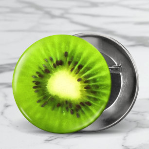Painted Kiwi Fruit 7.5 Cm Round Badge