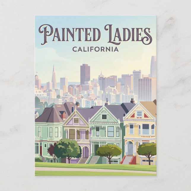 Painted Ladies California Postcard (Front)