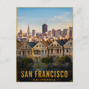 Painted Ladies San Francisco California City Postcard