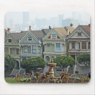 Painted Ladies, San Francisco, California Mouse Mat