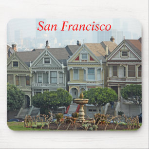 Painted Ladies, San Francisco, California Mouse Mat