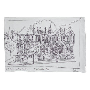 Painted Ladies San Francisco, California Pillowcase