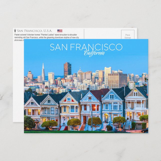 Painted Ladies, San Francisco, U.S.A. Postcard (Front/Back)