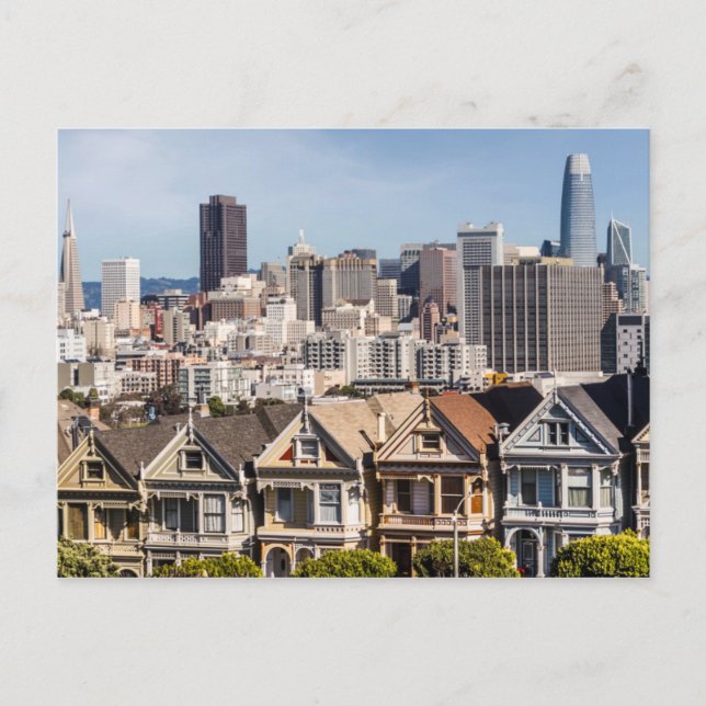 Painted Ladies Victorian Homes in San Francisco Postcard (Front)