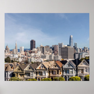 Painted Ladies Victorian Homes in San Francisco Poster