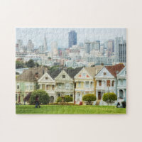 Painted Ladies, Victorian houses and skyline