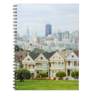 Painted Ladies, Victorian houses and skyline Notebook