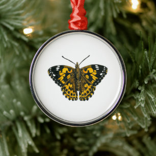 Painted lady butterfly metal tree decoration