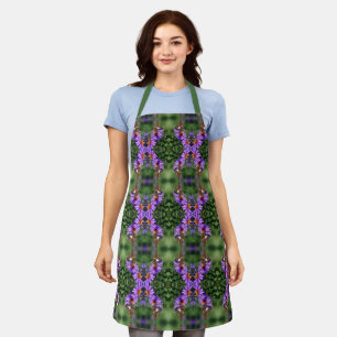 Painted Lady Butterfly On Aster Flower Abstract   Apron
