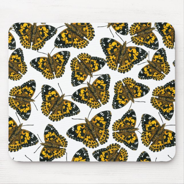 Painted lady butterfly pattern mouse mat (Front)