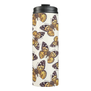 Painted lady butterfly pattern thermal tumbler