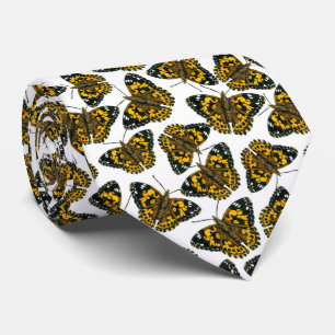 Painted lady butterfly pattern tie