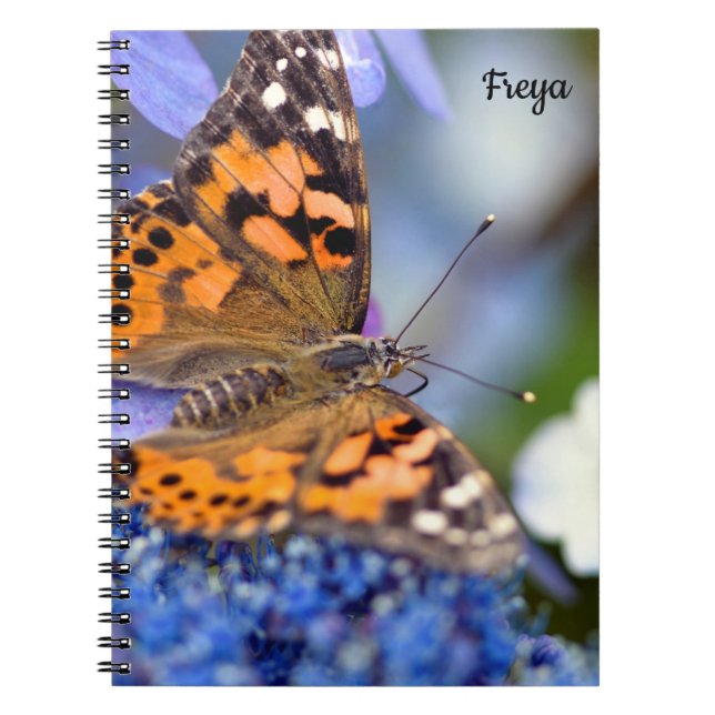 Painted Lady Butterfly Spiral notebook (Front)