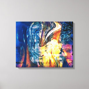 Painted Lady-Fire and Ice Abstract Canvas Print