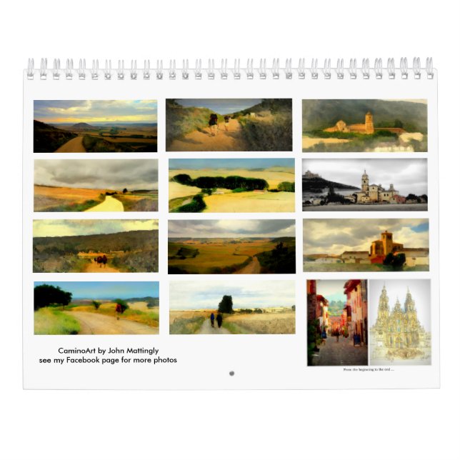 Painted Landscapes along the Camino de Santiago Calendar (Back)