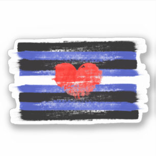 PAINTED LEATHER PRIDE FLAG and SYMBOL