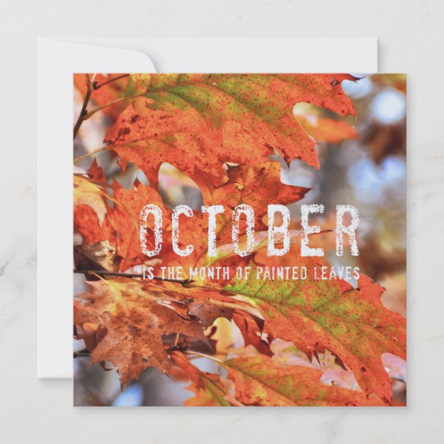 PAINTED LEAVES 5.25 x 5.25 card (Front)