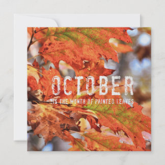 PAINTED LEAVES 5.25 x 5.25 card