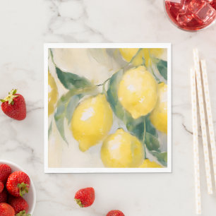 Painted lemons napkin