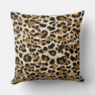 Painted Leopard Cushion