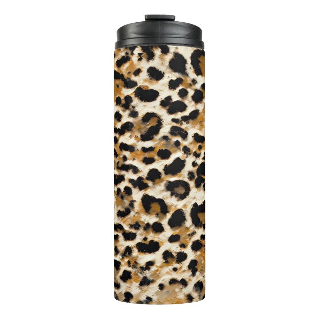 Painted Leopard Thermal Tumbler (Front)