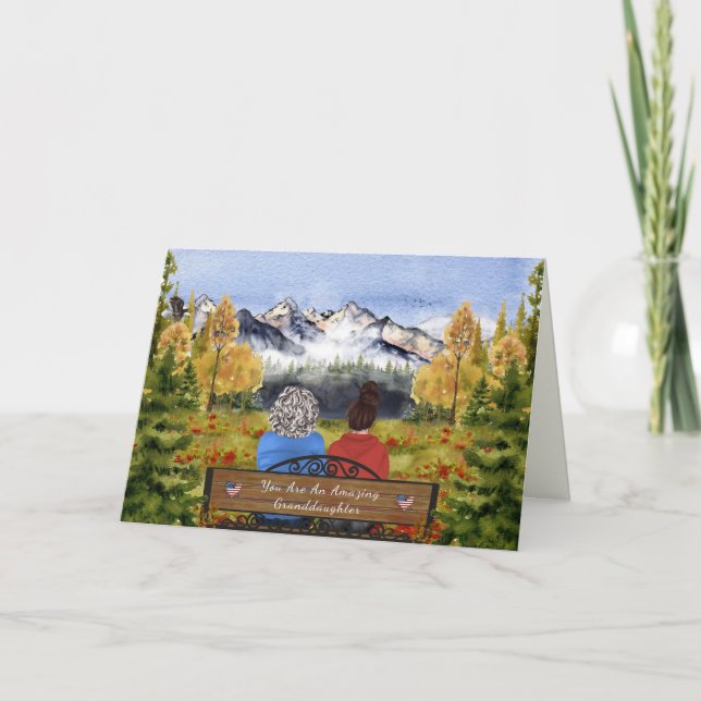 Painted Letters From Home, Granddaughter Bootcamp Card (Front)
