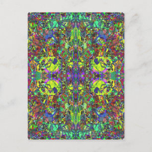 Painted Lines of Colour Postcard