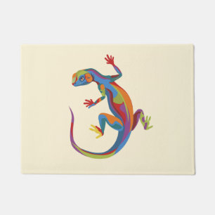 Painted Lizard Doormat