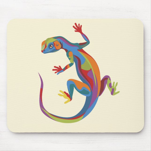Painted Lizard Mouse Mat (Front)