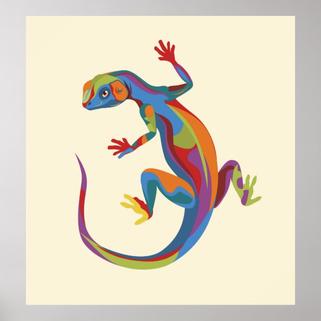 Painted Lizard Poster (Front)
