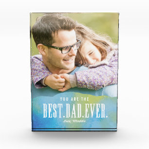 Painted Love Best Dad Ever Photo Block