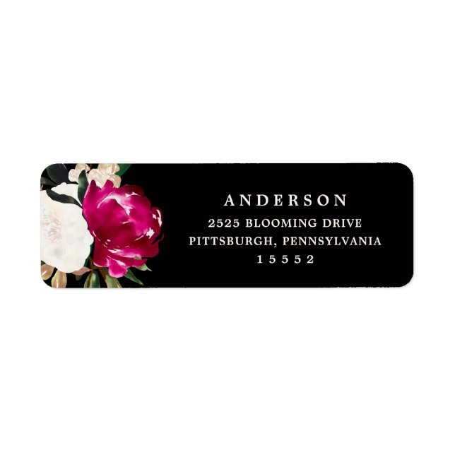 Painted Magnolia on Black | Wedding (Front)