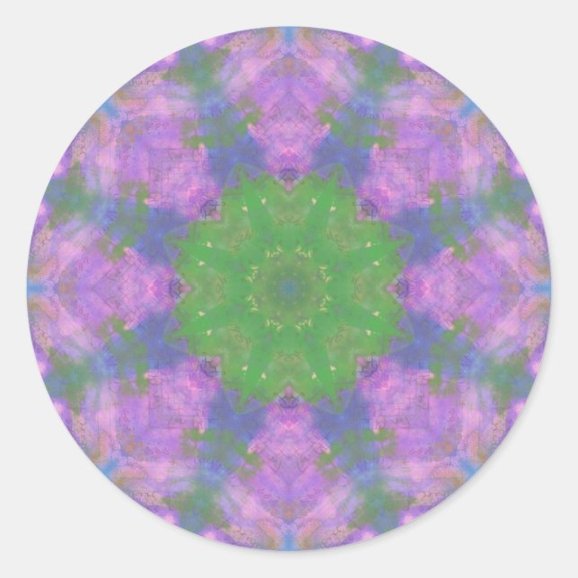 painted mandala classic round sticker (Front)