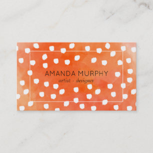 Painted Marks (white)   Watercolor Business Card