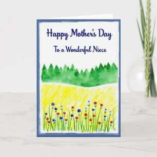 Painted Meadow Mothers Day Card