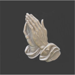 Painted Metal Looking Praying Hands