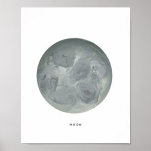 Painted Moon Art Print