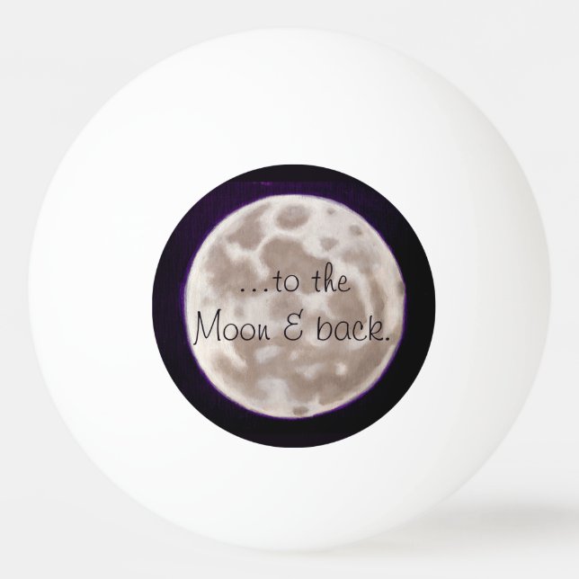 Painted Moon Ping Pong Ball (Front)