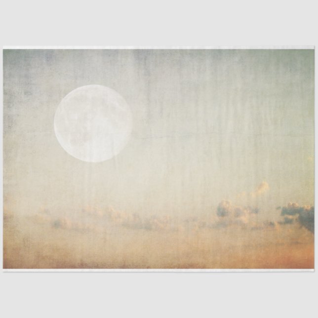Painted Moon Sky 20x30 Decoupage Background Tissue Paper (Front)