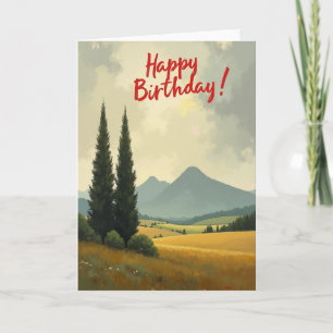 Painted Mountain Birthday Card