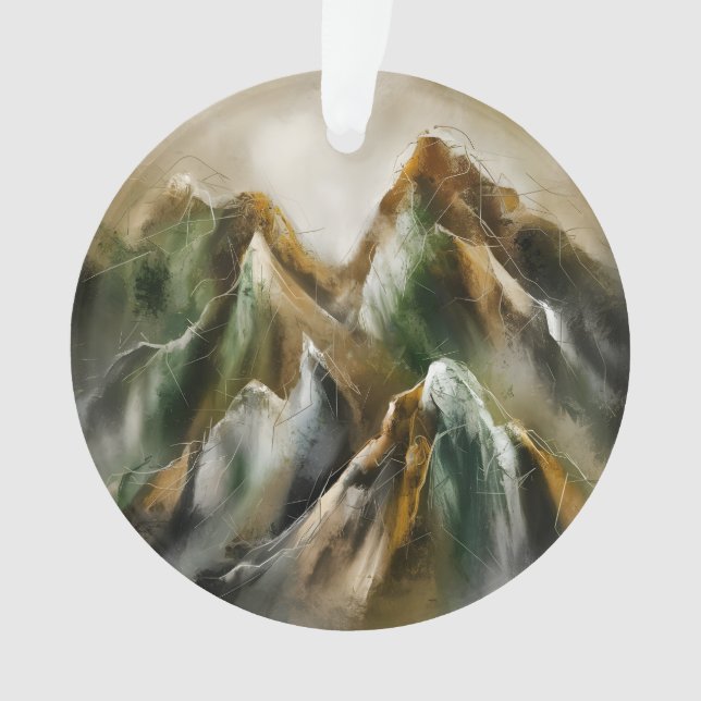 Painted Mountains  Ornament (Front)