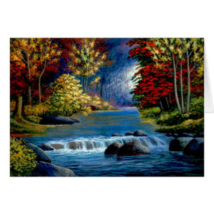 Painted Mysterious Woods and River