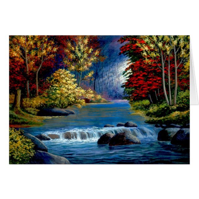 Painted Mysterious Woods and River (Front Horizontal)