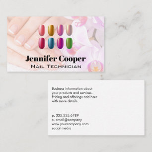 Painted Nails   Manicure Tech Business Card