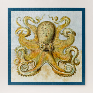 Painted Nautical Octopus Kraken Squid Jigsaw Puzzle