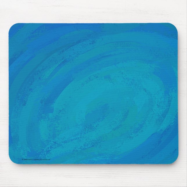 Painted Ocean Blue Mouse Mat (Front)