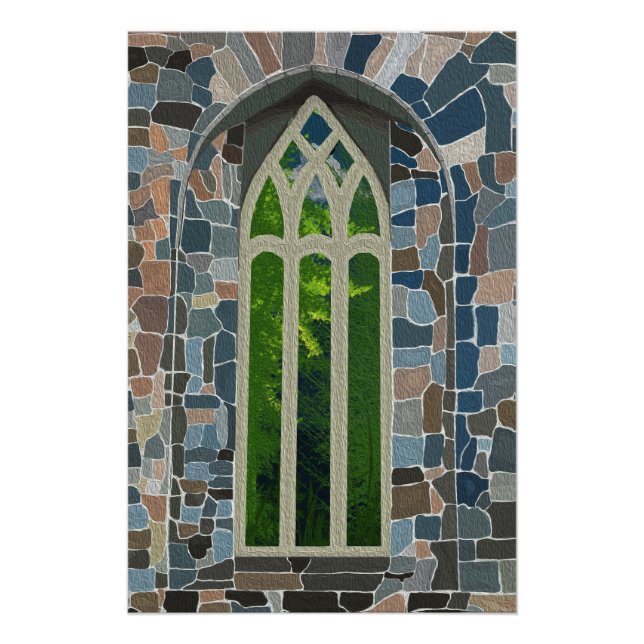 Painted Old Ruin  Poster (Front)