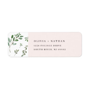 Painted Olive Branches Simple Blush Pink Wedding
