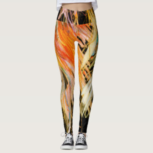 Painted on Style Design on Cute Tight Fitting Leggings