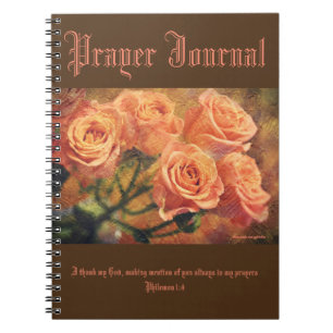 Painted Orange Roses Prayer Journal